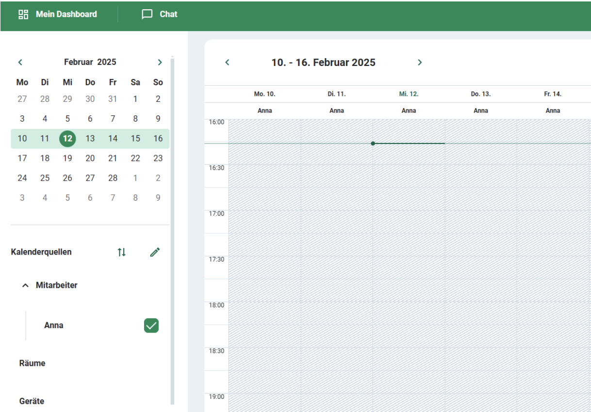FLOW: Räume im Kalender anzeigen