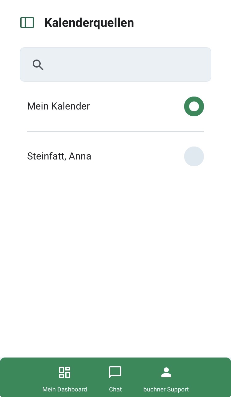 FLOW: Kalender der Kollegen am mobilen Gerät sehen
